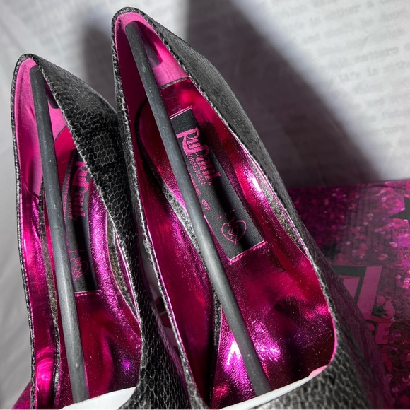 NIB RuPauls Drag Race for Iron Fist Snakeskin Peep Toe Heel | Gradient Heels - Picture 8 of 15